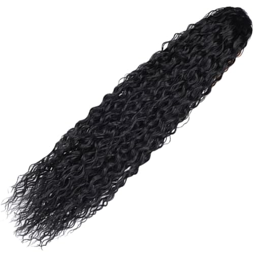 WRITWAA Hochtemperatur Pferdeschwanz Haarverlängerung Aus Synthetischem Haar Natürlicher Schwarzer Afro Pferdeschwanz Weiche Und Voluminöse Haarteile Für Damen von WRITWAA