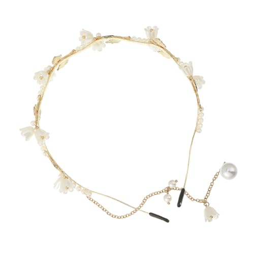 WRITWAA Hochwertiges Damen Haarband mit Zartem Blumen und Perlendekor Modischer Brautschmuck Leichtes Bequemes Stirnband für Besondere Anlässe und Alltagslooks von WRITWAA