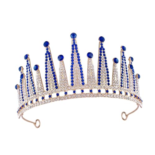WRITWAA Hochzeit Tiara Krone Strass Kopfschmuck Für Braut Festzug Geburtstagsparty Abendkleid Schmuck Stirnband Mit Glänzenden Steinen von WRITWAA