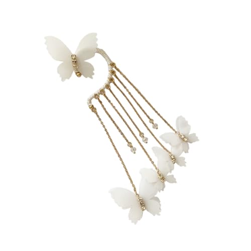 WRITWAA Hochzeits-schmetterlings Ohrmanschette Mit Quasten Design Für Braut Nicht Durchstichbare Ohrhänger Perfektes Accessoire Für Besondere Anlässe Und Tägliche Outfits von WRITWAA
