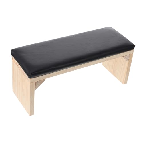 WRITWAA Holz Handgelenk Kissen Mit Lederkante Für Maniküre Und Nailart Training Praktische Handauflage Für Professionelle Anwendung Und Privaten Gebrauch von WRITWAA