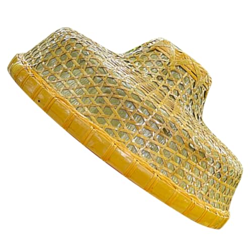 WRITWAA Einzigartiger Gewebter Sonnenhut Fischerhut Mit Regenschutz Stilvoll Für Festivals Und Partys von WRITWAA