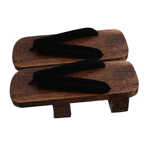 WRITWAA Japanische Holzclogs Unisex Traditionell Robust Komfortabel für Innenbereiche Cosplay und Kimono Events Modische Hausschuhe Langlebig und Stilvoll von WRITWAA
