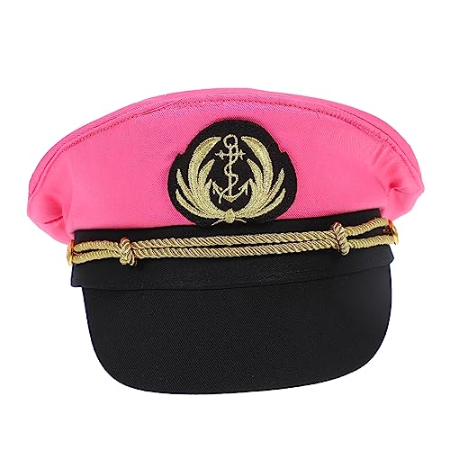 WRITWAA KapitäNsmüTze Aus Baumwolle, Bestickte MatrosenmüTze FüR Erwachsene, Ideal FüR KostüMe Und Partys, Vielseitig Einsetzbar von WRITWAA