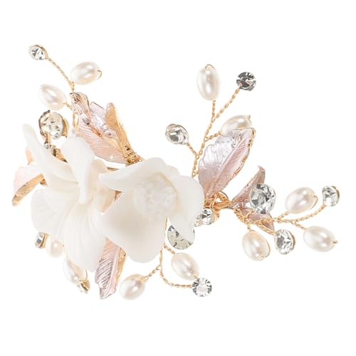 WRITWAA Blumen-haarspange Aus Keramik Mit Blumenmotiv Sicherer Halt Für Frauen Für Hochzeiten Und Formelle Anlässe von WRITWAA