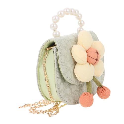 WRITWAA Cute Mini Umhängetasche Für Mädchen Kinderhandtasche Mit Blumenverzierung Vielseitige Schultertasche Für Kleinkinder Als Geldbörse Oder Crossbody Bag von WRITWAA