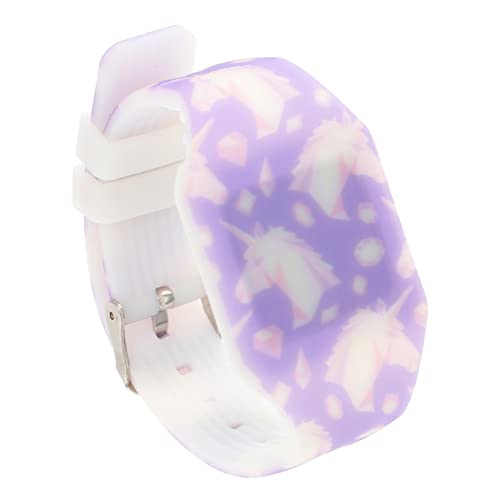 WRITWAA Kinderuhr Mit Touchscreen Und Einhornmotiv Digitale Armbanduhr Für Jungen Und Mädchen Leuchtend Zum Zeitlernen Und Spielen von WRITWAA