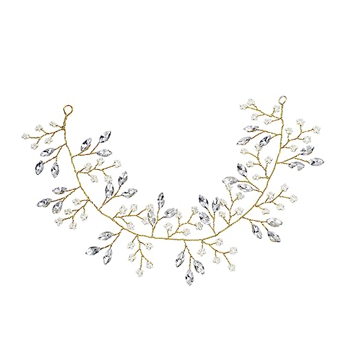 WRITWAA Kleinblumiger Haarschmuck mit Handgefertigtes Perlen Haarband für Braut Accessoires und Hochzeitsdekoration für Partys und Besondere Anlässe von WRITWAA