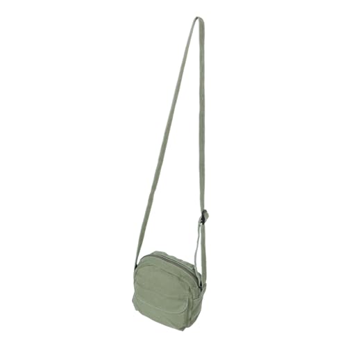 WRITWAA Kleine Canvas Umhängetasche Damen Robuste Mini Crossbody Bag mit Verstellbarem Gurt Süße Handytasche und Reisegeldbörse für Alltag und Freizeit von WRITWAA