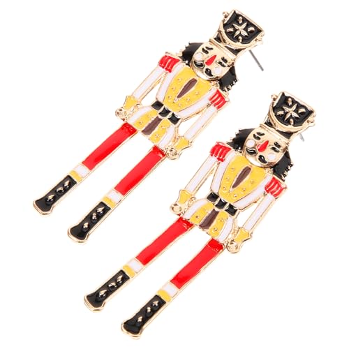 WRITWAA Kleine Ohrstecker Damen Ohrschmuck Nutcracker Design Süße Cartoon Ohrhänger Schmuck für Frauen Teenager Festliche Anlässe Wie Geburtstag Hochzeit Graduation von WRITWAA
