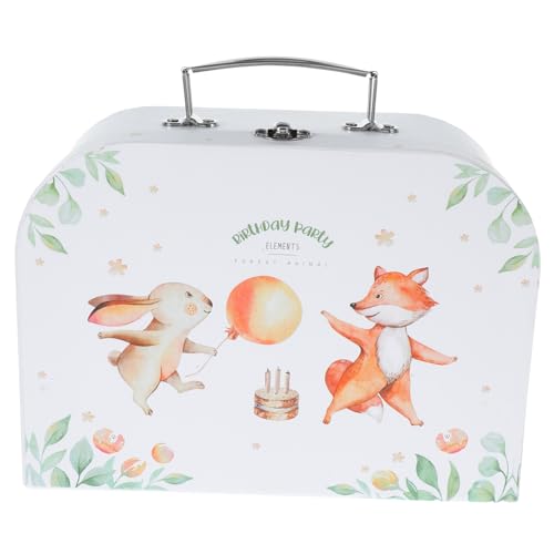 WRITWAA Koffer -Aufbewahrungsbox Spielzeugkoffer für tragen Party Kindergepäck Hochzeitsdekoration Set Geschenkverpackung Pappe Legierung von WRITWAA