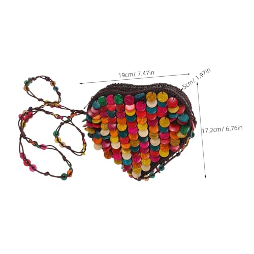 WRITWAA Kokosnussschalen Geldbörse Kokosnussschalen Umhängetasche Boho Geldbörse Crossbody Tasche Kopfhörer Boho Häkeltasche WRITWAA Kokosnussschalen Geldbörse Kokosnussschalen Umhängetasche Boho Geldbörse Crossbody Tasche Kopfhörer Boho Häkeltasche von WRITWAA
