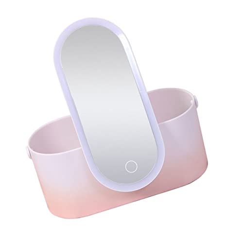 WRITWAA Kosmetik Organizer mit LED Spiegel Tragbares Schminkset mit Hochauflösenden Spiegel Zuhause oder Büro von WRITWAA