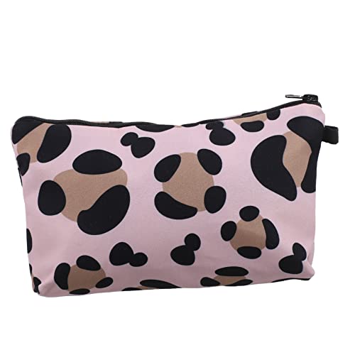 WRITWAA Kosmetiktasche Damen Leopardenmuster Tragbare Kulturbeutel für Reisen Kosmetik Organizer von WRITWAA