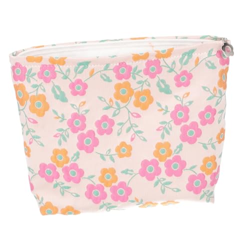 WRITWAA Kosmetiktasche Damen mit Blumenmuster Große Kapazität für Make Up Schmuck und Tägliche Utensilien aus Langlebigem Material für Reisen von WRITWAA