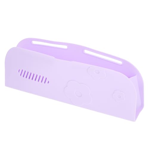 WRITWAA Kosmetiktasche Fall Reise -Make -up -Tasche Tragbarer Kosmetik-Organizer Make-up-Tool-Organizer Make -up -Bürstenhalter Kosmetikhalter Kieselgel Lavender von WRITWAA