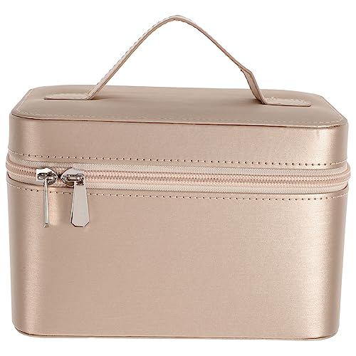 WRITWAA Kosmetiktasche Mit Griff Tragbare Make-up Tasche Reise-Organizer-Tasche Aus Pu Große Kapazität Für Kosmetik Und Utensilien Und Robust Für Reisen Und Outdoor-aktivitäten von WRITWAA