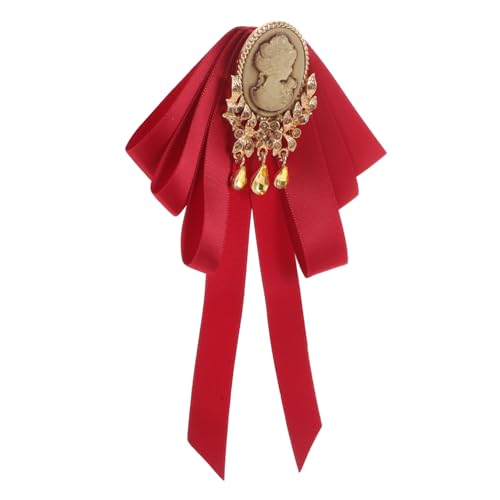 WRITWAA Vintage Brosche Kunstperlen Leicht Und Verarbeitet Großes Schleifen-design Für Damenhemd Anzug Rock Oder Hut Für Hochzeiten Abendpartys Und Formelle Anlässe von WRITWAA