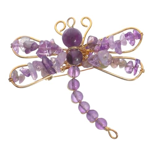 WRITWAA Kreative Brosche Libellen-kleiderbrosche Tierbrosche Für Frauen Broschen Reversnadel Tierbroschen Stecknadel Damen Brosche Libellenstift Violett Legierung von WRITWAA