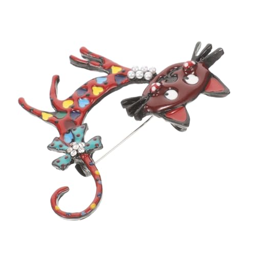 WRITWAA Kreative Bunte Katzenbrosche Langlebiger Modischer Anstecker für Damen und Teens Vielseitig als Halsschal und Taillenpin Schützt vor Verrutschen für Kleidung Wie Kleider Röcke von WRITWAA