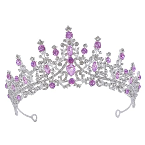 WRITWAA Kristallkrone Braut Tiara Stirnband Leichter Langlebiger Haarschmuck Damen Eleganter Kopfschmuck für Hochzeit Party Braut und Mädchen Silber Design Strahlender von WRITWAA