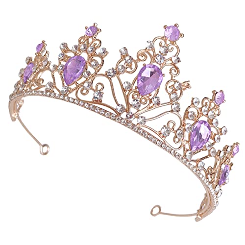 WRITWAA Kristallkrone Königin Mit Edelsteinen Hochzeit Braut Zarte Bachelorette Mädchen Tiara Strass Braut Kronen Frauen Damen Party Kopfschmuck Die Krone Haarschmuck Zinklegierung von WRITWAA