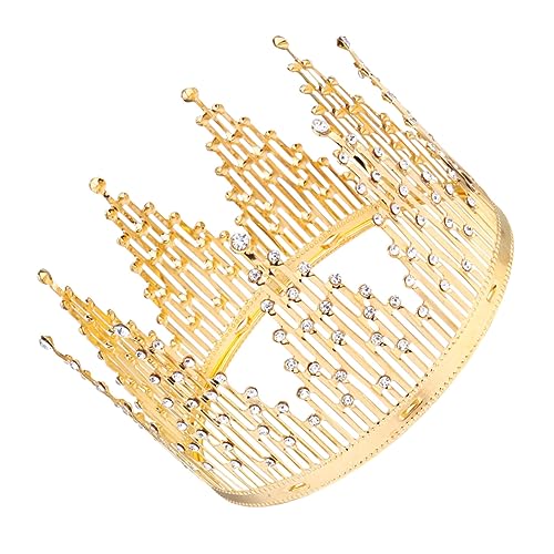 WRITWAA Kristallkrone Kuchen Topper Goldene Tiara Für Junge Mädchen Hochzeiten Und Geburtstagsfeiern Festliche Tortendeko Für Hochzeit Und Partys WRITWAA Kristallkrone Kuchen Topper Goldene Tiara Für Junge Mädchen Hochzeiten Und Geburtstagsfeiern Festliche Tortendeko Für Hochzeit Und Partys von WRITWAA