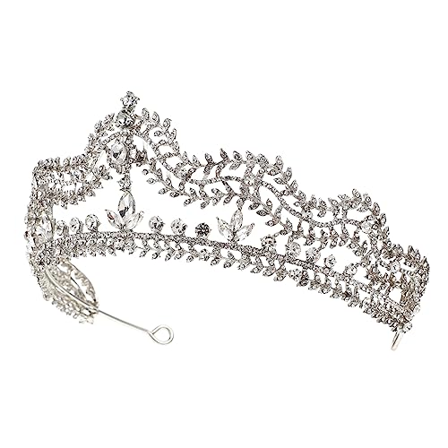 WRITWAA Krone Haarschmuck Hochzeit Braut Hochzeit Kopfschmuck Strass Krone Mädchen Tiara Für Braut Tiara Junggesellinnenabschied Brautjungfer Kleine Mädchen Haarschmuck Kronen von WRITWAA