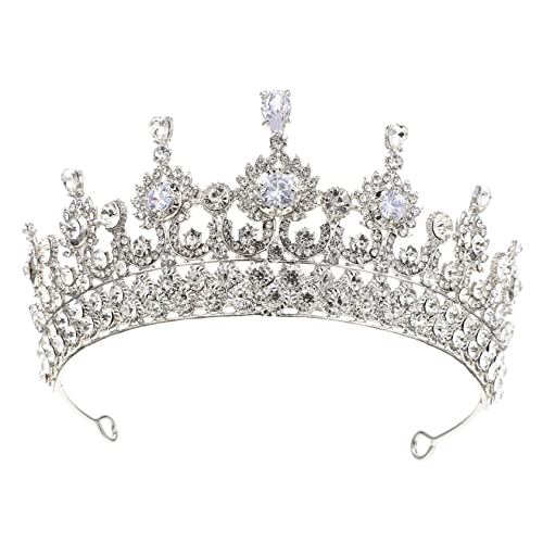 WRITWAA Krone Haarschmuck Mädchen Stirnband Für Braut Strass Tiara Kronen e Stirnband Strass e Hochzeit Kopfschmuck Hochzeit e Kopfbedeckung Braut Kopfschmuck Be Metal von WRITWAA