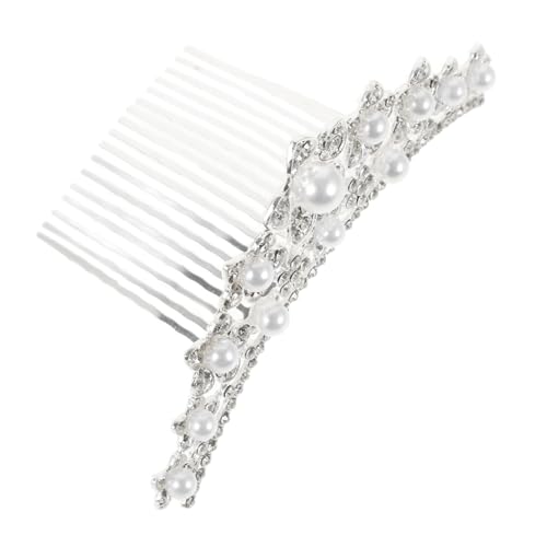 WRITWAA Kronenkamm Brauthaarrebe Brauthaarperlen Krone Haarkamm Hochzeit mit Kamm Hochzeitshaar Brauthochzeit Stirnband Hochzeit Brautparty Hochzeitsfestzug Tiara Frauen-Tiara Kronhaarkamm von WRITWAA