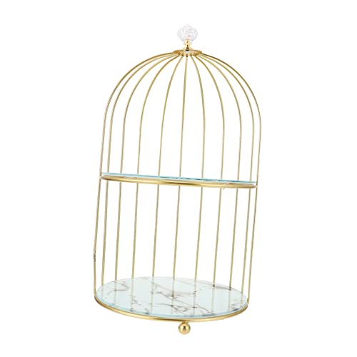 WRITWAA Kuchenstand storage shelves storage shelf kosmetikorganiser schminke organizer kuchenplatten Halter Nachtisch Aufbewahrungsständer für Kosmetika Multifunktionsregal Eisen Weiß von WRITWAA