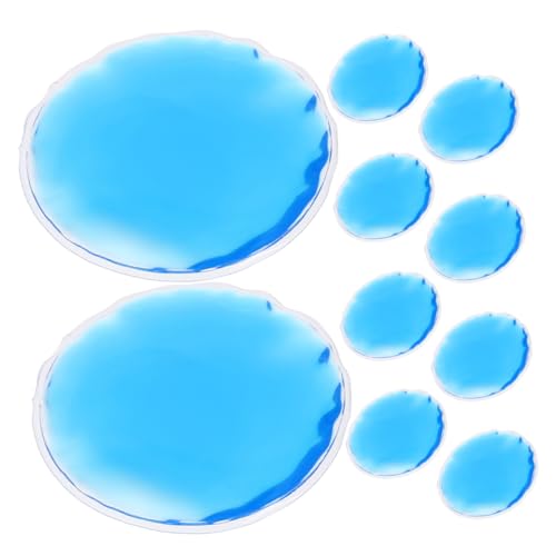 WRITWAA Kühlendes Augenpad 10 Stücke Runde Augenklappen Aus Pvc 7cm Für Kältetherapie Gegen Augenringe Und Schwellungen Für Erwachsene Und Kinder Geeignet Für Zuhause Und Reisen von WRITWAA