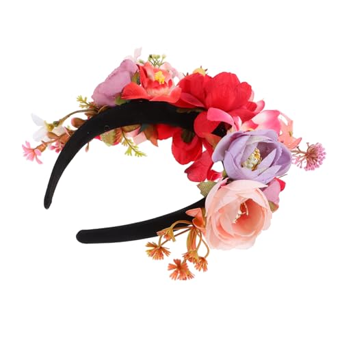WRITWAA Blumenstirnband Haarband Blumen Stirnband Für Erwachsene Valentinstagsstirnband Party-kopfschmuck Blumenhaar-accessoires Für Frauen Mädchen von WRITWAA