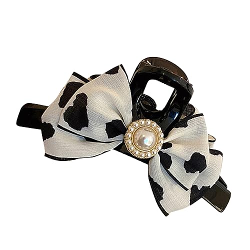 WRITWAA Kuh Haarspange Perle Süße Kralle Haarschleife Kieferspange Schleifenspange Haarklammern Schleifen Haarspangen Haarschmuck Clips Für Frauen Haarspangen Für Frauen von WRITWAA