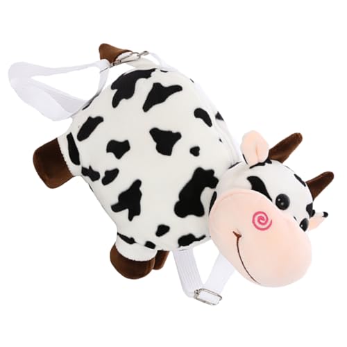 WRITWAA Kuh Tasche Umhängetaschen Für Damen Mädchen Umhängetasche Clutch-geldbörse Für Flauschige Umhängetasche Mini-spielzeug Ostergeschenk Plüsch Kleine Geldbörse Student Karikatur von WRITWAA
