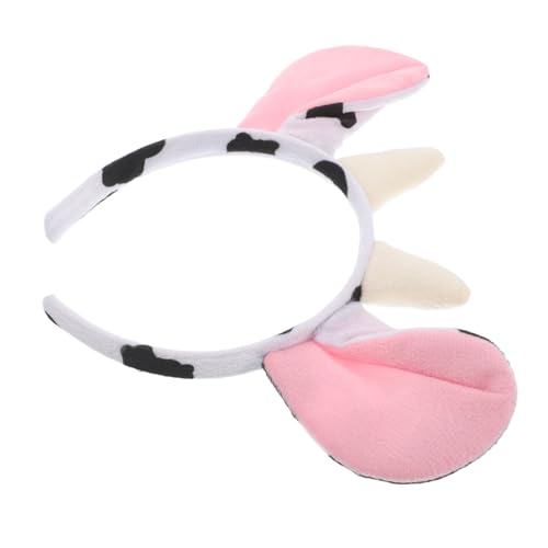 WRITWAA Kuhohren-stirnband Für Erwachsene Horn-stirnband Cosplay-kostümzubehör Kuhhaarband Zubehör Für Halloween-kostüm von WRITWAA