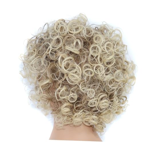 WRITWAA Kurze Goldene Perücke Für Damen Hitzefaser-haarperücke Modische Kopfbedeckung Für Täglichen Gebrauch Bequem Und Atmungsaktiv von WRITWAA