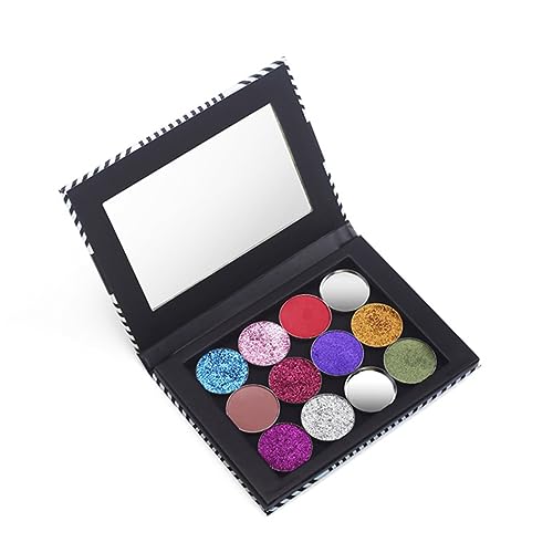 WRITWAA Leere Magnetische Lidschattenpalette mit Spiegel DIY Nachfüllbare Kosmetik Organizer Box für Bronzer und Grundierungen Praktisch für Reisen Zuhause und Täglichen von WRITWAA