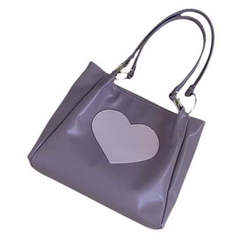 WRITWAA Liebes Umhängetasche Damen Tasche Mädchen Einkaufstasche Leder Umhängetasche Einzelne Umhängetasche All Match Einkaufstasche Große Kapazität Schulter Handtasche Studenten von WRITWAA