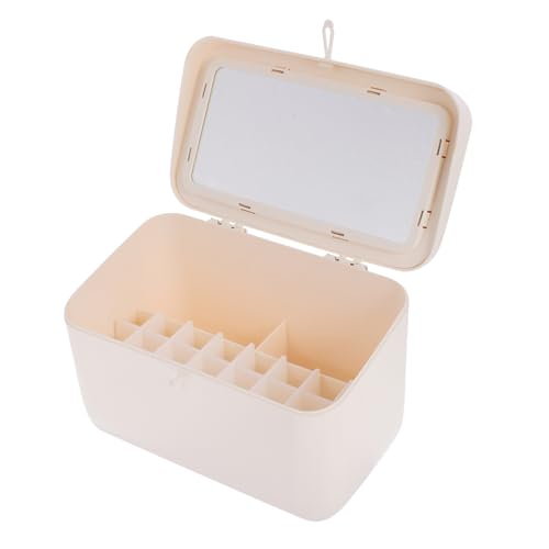 WRITWAA Lippenstift Aufbewahrungsbox Für Make Up Koffer Kosmetik Make Up Organizer LED Make Up Koffer Lippenstifthalter Glas Rosa Zufällige Farbe von WRITWAA