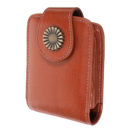 WRITWAA Lippenstift-Tasche Mit Spiegel Tragbare Kosmetiktasche Für Damen Mini Make-up-Organizer in Braun Praktische Lippenstifthalterung Für Handtaschen Und Reisen Elegantes Design Für Sch von WRITWAA