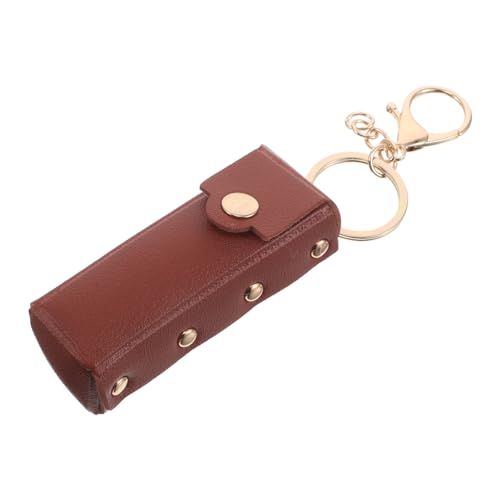 WRITWAA Lippenstift-schlüsselanhänger Aus Vintage-pu Tragbarer Lipgloss-Halter Lippenstifthülle Organizer Für Kleine Taschen Reise-Accessoire Mit Schlüsselclip Etui Für von WRITWAA