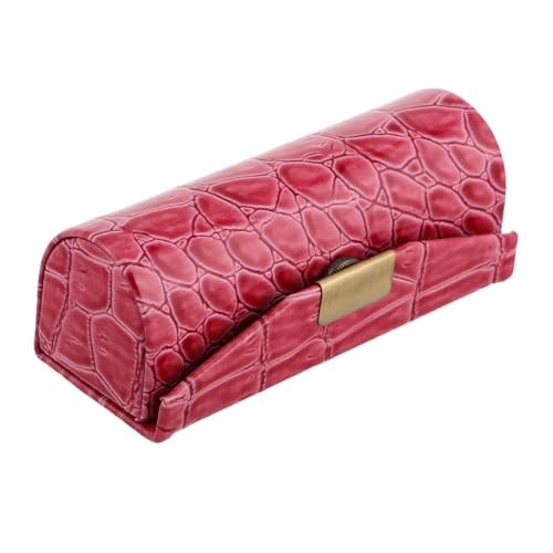 WRITWAA Lippenstiftetui Mit Spiegel Aus Pu Tragbare Make up Reisebox Rechteckig Für Damen Eleganter Lippenstift Organizer Mit Knopfverschluss Für Unterwegs von WRITWAA