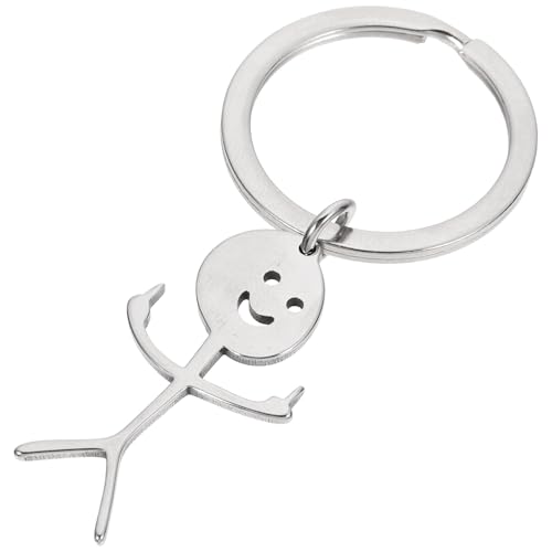WRITWAA Lustiger SchlüSselanhäNger Mittelfinger - SchlüSselanhäNger FüR MäNner Und Frauen - Geschenk FüR Geburtstag, Weihnachten - Silberner Legierung FüR Rucksack Und SchlüSselbund von WRITWAA