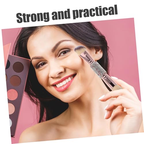 WRITWAA Luxury Dual-ended Foundation Brush mit Weichen Borsten und Funkelndem Strassgriff für Flüssiges Puder Up Vielseitig für Konturierung Sanfte Anwendung bei Empfindlicher Haut von WRITWAA