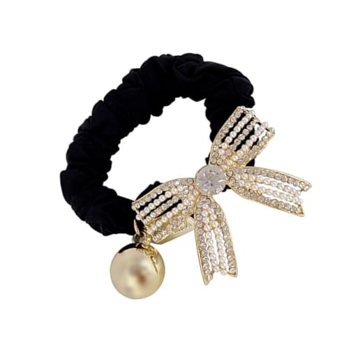 WRITWAA Mädchen Haarseil Mit Schleife Und Strass-details Elastisches Frauen Haargummi Für Langes Oder Kurzes Haar Haarband Als Kopfschmuck Oder Handkette von WRITWAA