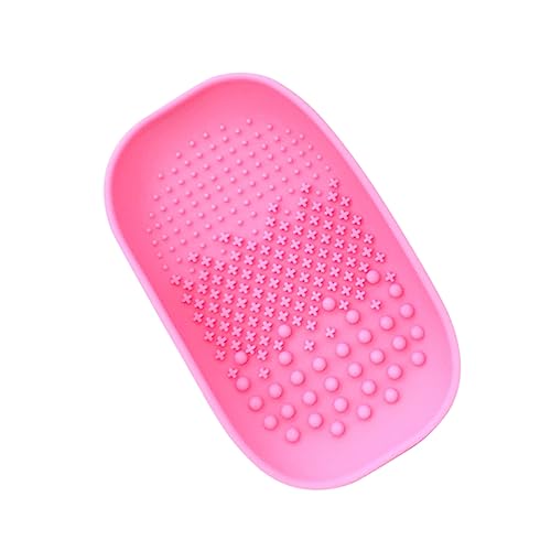 WRITWAA Make Up Pinsel Reinigungspad aus Silikon Handheld Pinselreinigungsplatte für Frauen Langlebig Effektiv Einfach zu Verwenden von WRITWAA