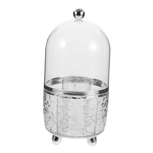 WRITWAA Drehbarer Make-up-pinselhalter Mit Deckel Staubdichter Kosmetik-organizer Drehbarer Make-up-pinsel-organizer Für Schreibtisch Und Badezimmer von WRITWAA