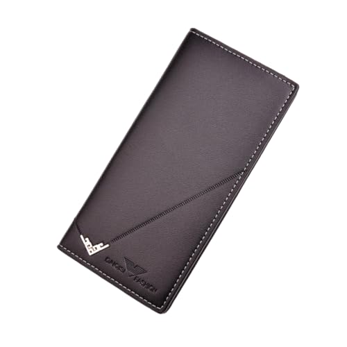 WRITWAA Herren Geldbörse Aus Pu Material Große Kapazität Lange Brieftasche Für Kreditkarten Und Bargeld Praktische Geldbörse in Hellbraun von WRITWAA
