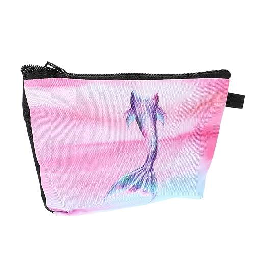 WRITWAA Mermaid Kosmetiktasche für Damen Make Up Organisator mit Reißverschluss Multifunktionale Toilettentasche im Meerjungfrauen für Reisen Schule und Outdoor Aktivitäten von WRITWAA